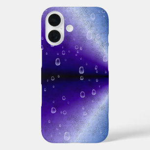 Funda iPhone 16 Gotas de lluvia en el arcoiris morado