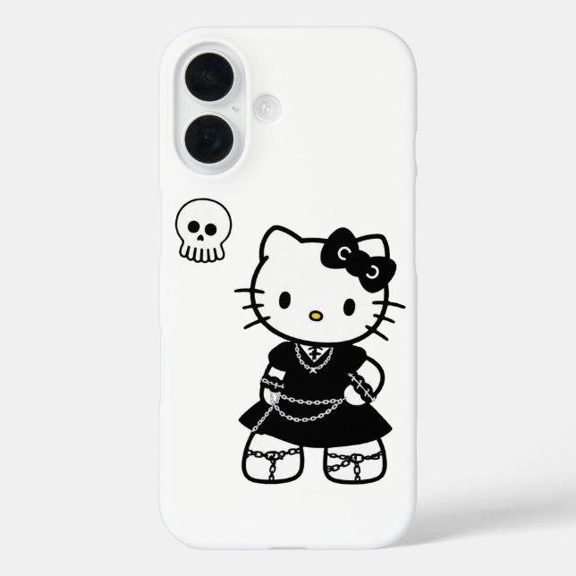 Funda iPhone 16 Gothic Kawaii Kitty – Emo Aesthetic iPhone / iPad  (Reverso )