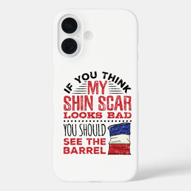 Funda iPhone 16 Graciosa Carreras de barril Shin Scar Rodeo Cowgir (Reverso )