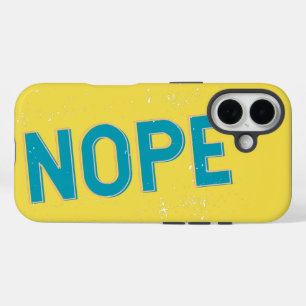 Funda iPhone 16 Graciosa tipografía sin papa Turquesa azul y amari