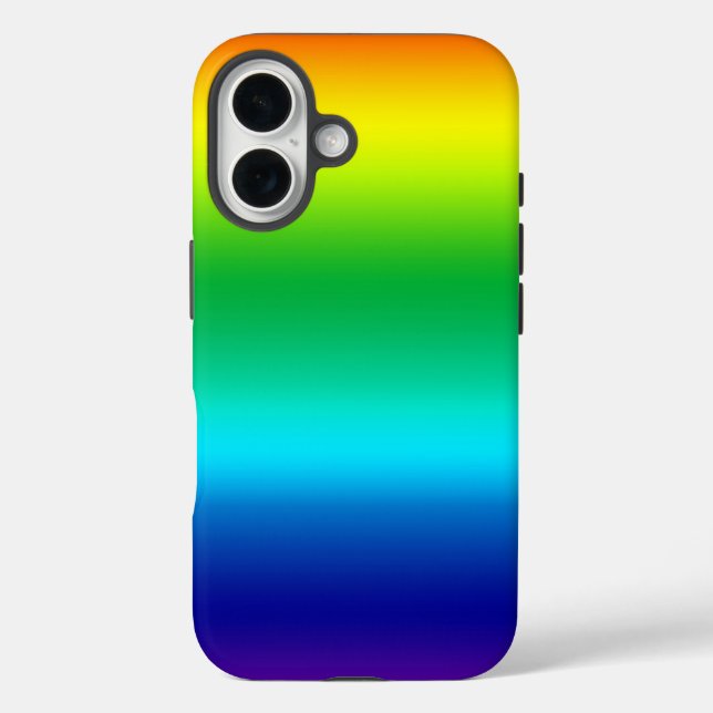 Funda iPhone 16 Gradiente multicolor de arco iris (Reverso )