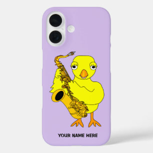 Funda iPhone 16 Graduación de pollo saxofón