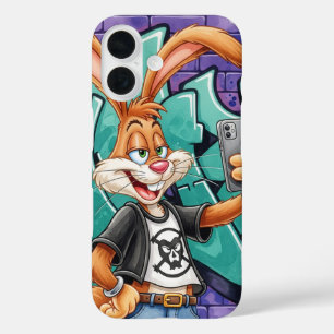 Funda iPhone 16 Graffiti y Selfie, por Natasha Us
