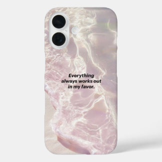 Funda iPhone 16 Gráfica de Afirmación de Manifestación