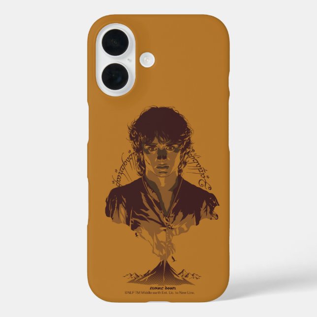 Funda iPhone 16 Gráfica de la inscripción Tengwar de FRODO™ MOUNT  (Reverso )