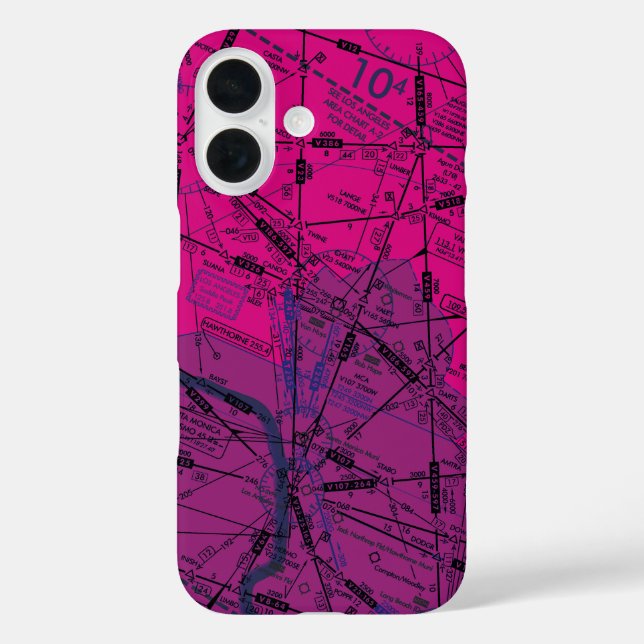 Funda iPhone 16 Gráfico de aviación (Reverso )