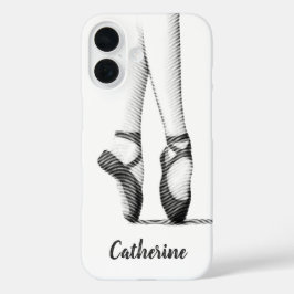 Funda iPhone 16 Gráfico de zapatos de ballet — Su propio nombre