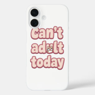 Funda iPhone 16 Gràfico Rosa Lindo con Gato Espiando