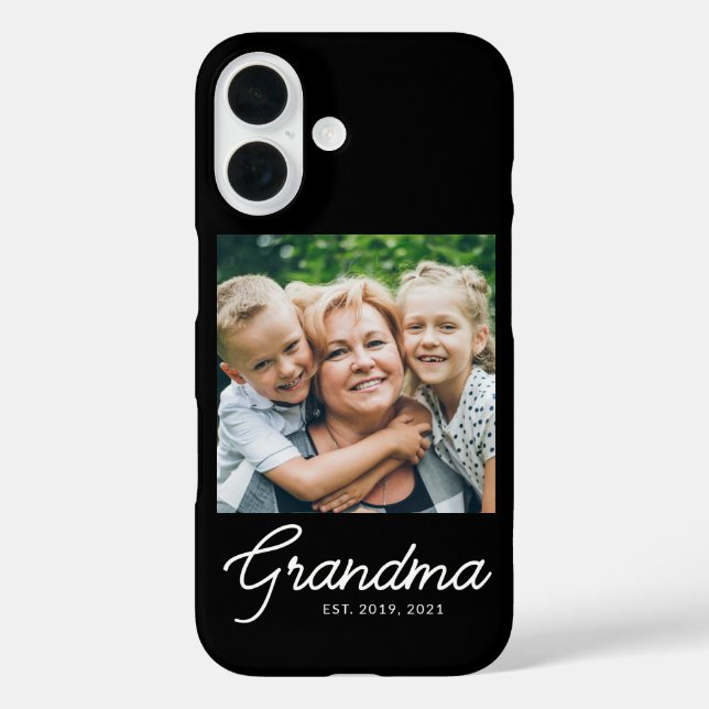 Funda iPhone 16 Grandma Established Script Photo (Reverso )