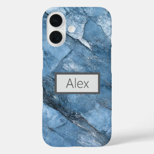 Funda iPhone 16 Granito azul múltiple