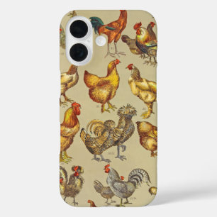 Funda iPhone 16 Granja de pollo de gallo de corral