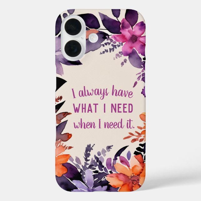 Funda iPhone 16 Gratitud de cita inspiradora Motivación mágica (Reverso )