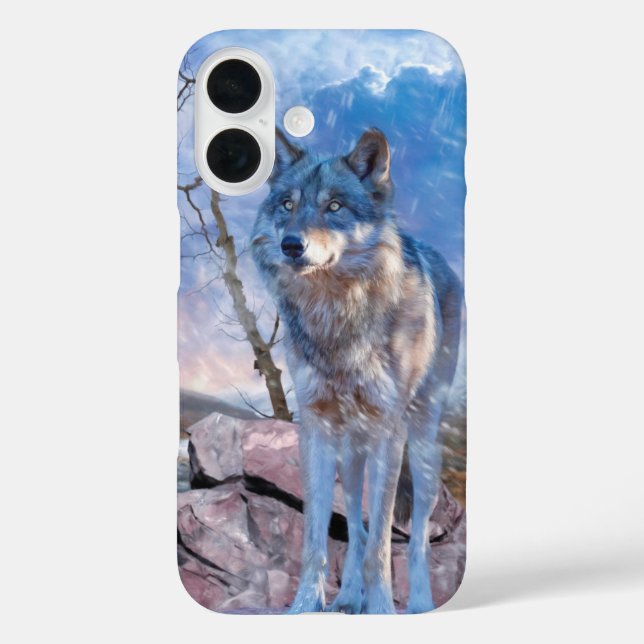 Funda iPhone 16 Gray Wolf RESPONDE A LA LLAMADA (Reverso )