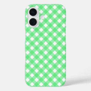 Funda iPhone 16 Green gingham