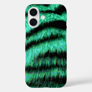 Funda iPhone 16 Green neon tiger de stripes