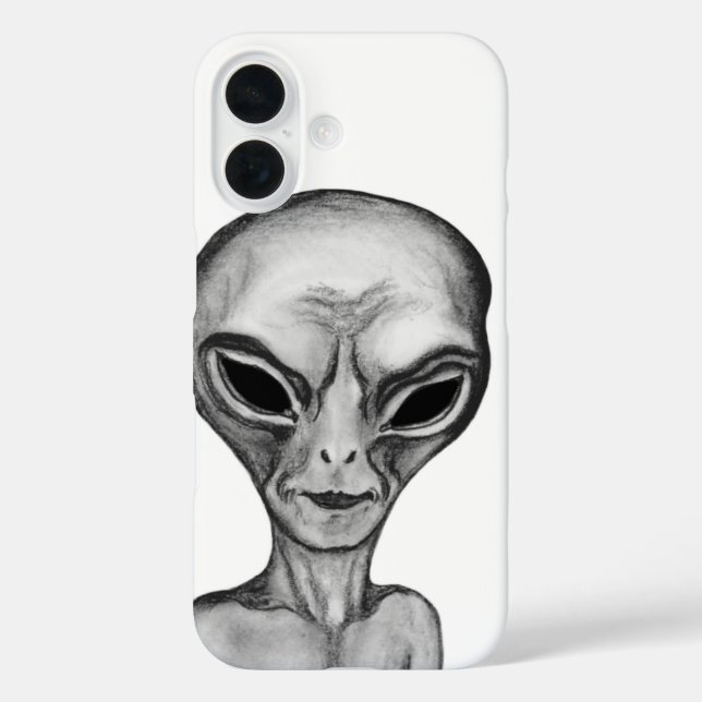 Funda iPhone 16 Grey Alien , quiero creer (Reverso )