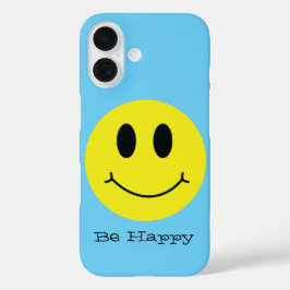 Funda iPhone 16 Grin Face Classic Be Happy