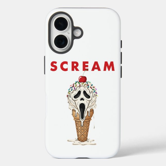 Funda iPhone 16 Grito helado crema de ghostface Apple iPhone 16, d (Reverso )