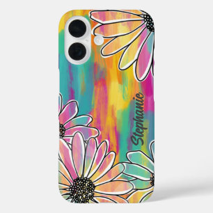 Funda iPhone 16 Groovy Daisy Dream - Pareja con floral