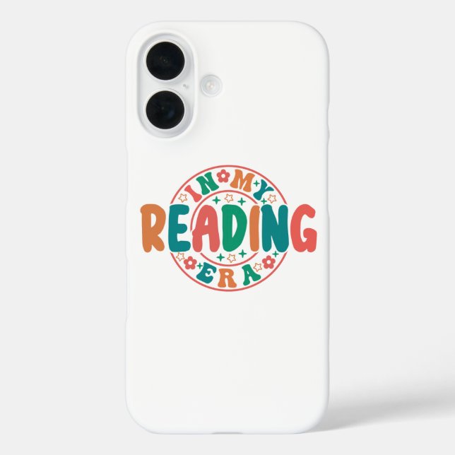 Funda iPhone 16 Groovy "In My Reading Era" Wavy Font Graphic (Reverso )