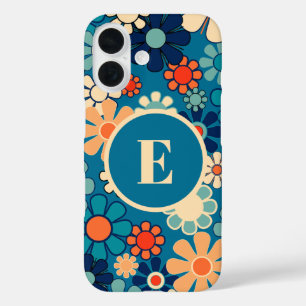 Funda iPhone 16 Groovy Retro Jardín Floral 60s 70s Personalizado