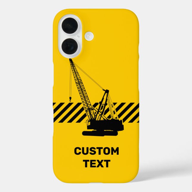Funda iPhone 16 Grúa de construcción (Reverso )