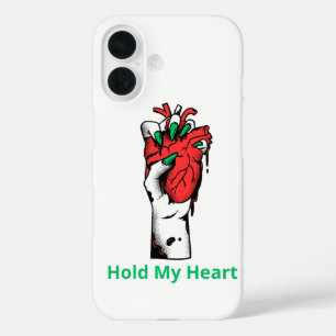 Funda iPhone 16 Grunge Gothic Hand Holding Heart Artwork