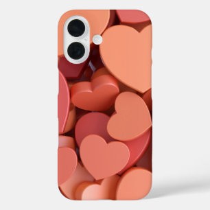 Funda iPhone 16 Grupo de Corazones Coloridos