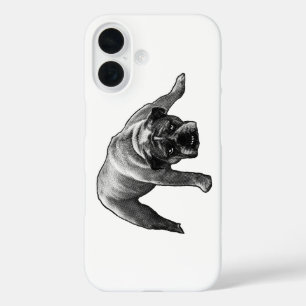 Funda iPhone 16 Guardia de historias de bulldog