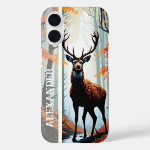 Funda iPhone 16 Guardián de otoño del bosque