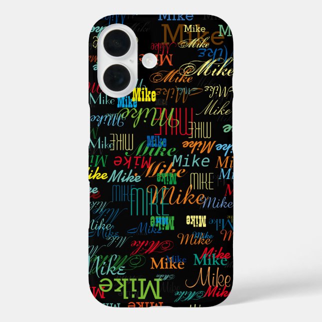 Funda iPhone 16 Guay Colorful Name personalizado (Reverso )