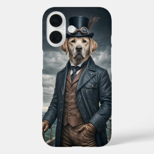Funda iPhone 16 Guay Elegant Victorian Steampunk Labrador Perro Ar