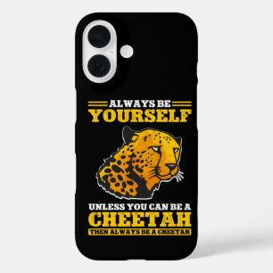 Funda iPhone 16 Guepardo divertido zoólogo de safari vida silvestr