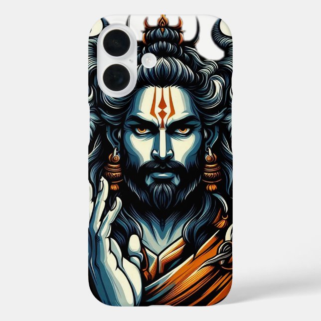 Funda iPhone 16 Guerrero divino El protector feroz con místico (Reverso )