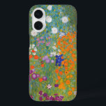 Funda iPhone 16 Gustav Klimt Flor Jardín Naturaleza<br><div class="desc">Un bonito cuadro del jardín,  un cuadro clásico de Gustav Klimt,  llamado Cottage Garden,  o Bauergarten,  1907,  que se encuentra cerca de un jardín de flores,  un cuadro de flores de colores.</div>