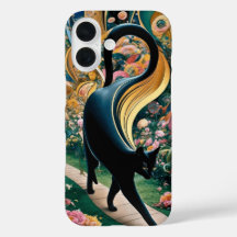 Gustav Klimt Gato Negro en un Jardín de Flores, Ar
