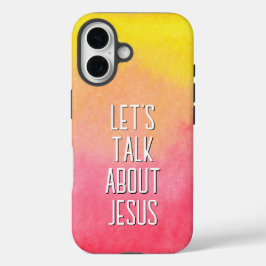 Funda iPhone 16 Hablemos de Jesús Rosa Ombre