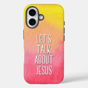 Funda iPhone 16 Hablemos de Jesús Rosa Ombre