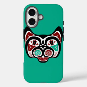 Funda iPhone 16 Haida Kitty, costa noroeste del Pacífico