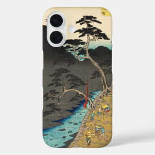 Funda iPhone 16 Hakone, Japón: Impresión vintage Ukiyo-e Woodblock