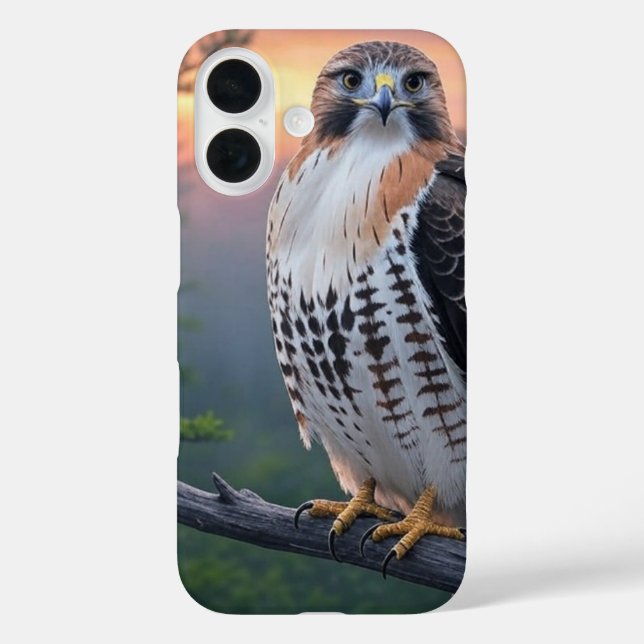 Funda iPhone 16 Halcón al atardecer (Reverso )