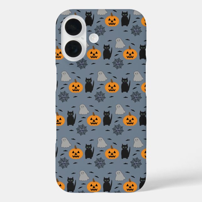 Funda iPhone 16 Halloween divertido y divertido (Reverso )