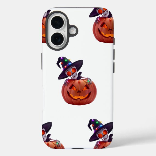 Funda iPhone 16 Halloween feliz - Halloween mágico de calabaza (Reverso )