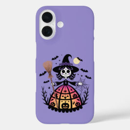 Funda iPhone 16 Halloween Skeleton Witch