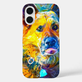 Funda iPhone 16 Halo: Retrato de un pastor alemán
