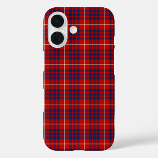 Funda iPhone 16 Hamilton Tartan Red and Royal Blue Plough
