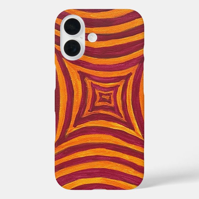 Funda iPhone 16 Hand-Painted Abstract Pattern Smartphone Case (Reverso )