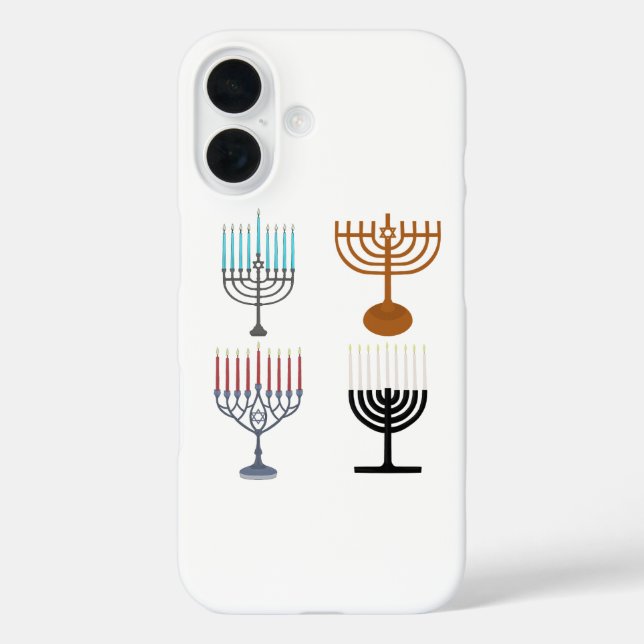Funda iPhone 16 Hanukkah Judaísmo Judío Religión (Reverso )