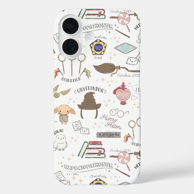 Funda iPhone 16 HARRY POTTER™ Tiny Magic Pattern (Reverso )