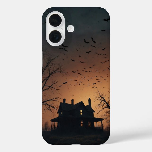 Funda iPhone 16 Haunted House Silhouette (Reverso )